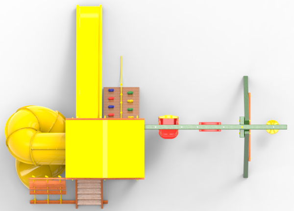 Детская площадка Пикник "Вега" с винтовой трубой